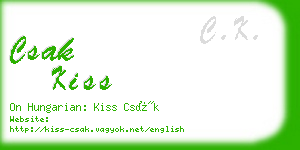 csak kiss business card